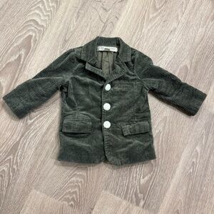 Hope & Henry Green Corduroy Baby Blazer Size 3-6 Months Organic Cotton
